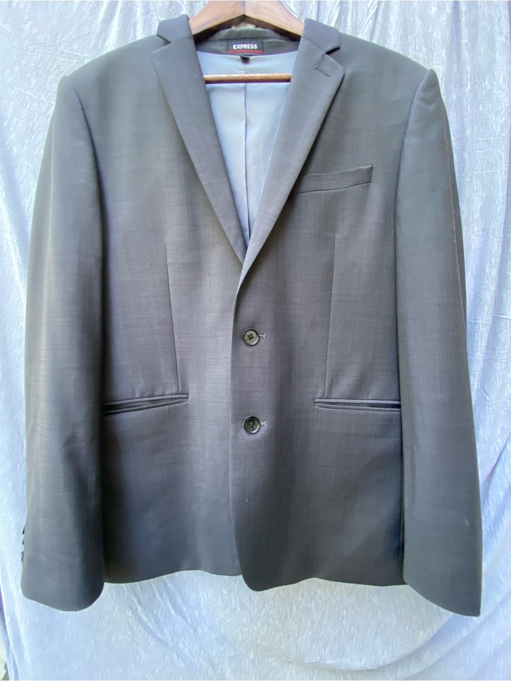 Express Men's Charcoal Gray Two-Button Blazer